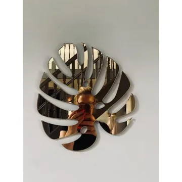Custom Mirror Leaf Acrylic Signs for Stylish Decor