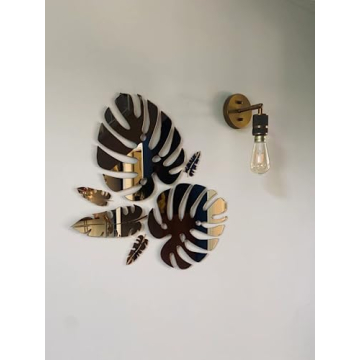 Custom Mirror Leaf Acrylic Signs for Stylish Decor