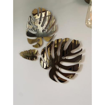 Custom Mirror Leaf Acrylic Signs for Stylish Decor