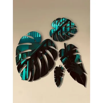 Custom Mirror Leaf Acrylic Signs for Stylish Decor