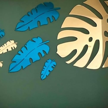 Custom Mirror Leaf Acrylic Signs for Stylish Decor