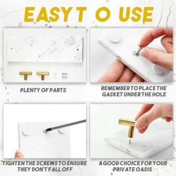 Tioncy 2 Pcs Marble Towel Holder Elegant Vanity Tray