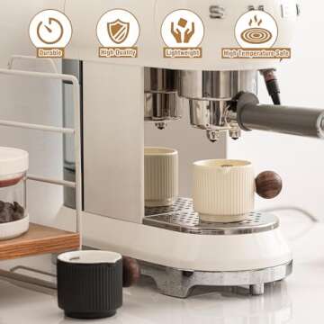 KEMORELA Ceramic Espresso Cups - 90ml for Pure Coffee Joy