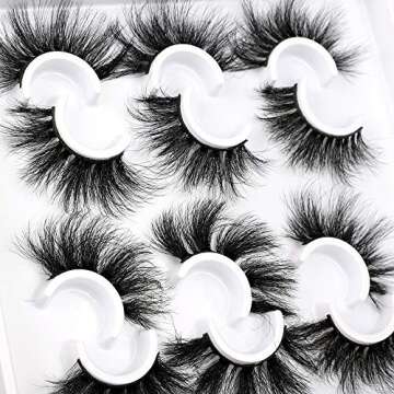 Dramatic Fluffy Mink Eyelashes - 6 Unique Styles Included