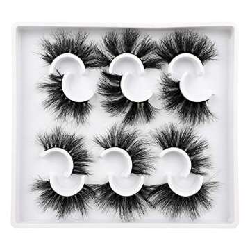 Dramatic Fluffy Mink Eyelashes - 6 Unique Styles Included
