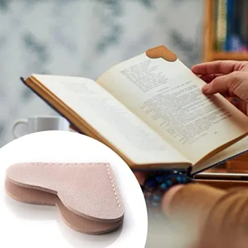 Leather Heart Bookmarks for Women and Kids by Wayzton