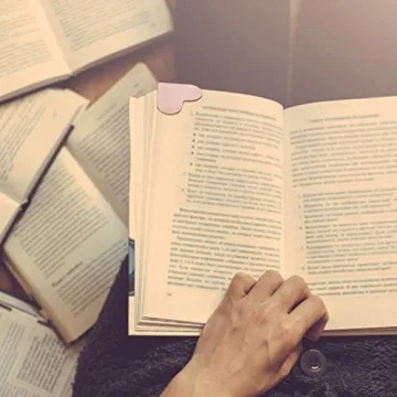 Leather Heart Bookmarks for Women and Kids by Wayzton