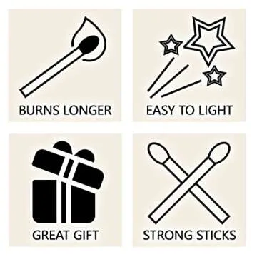 Chic 2" White Matches in Glass Jar - 100+ Safety Matchsticks