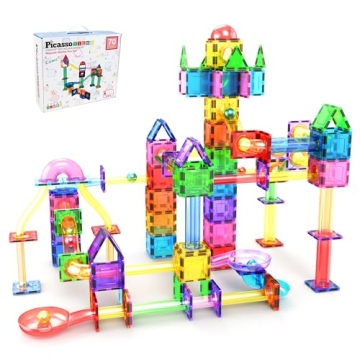 PicassoTiles Marble Run Maze Track for Kids STEM Fun