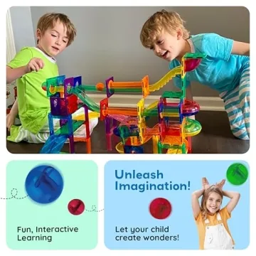 PicassoTiles Marble Run Maze Track for Kids STEM Fun