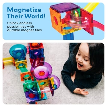 PicassoTiles Marble Run Maze Track for Kids STEM Fun