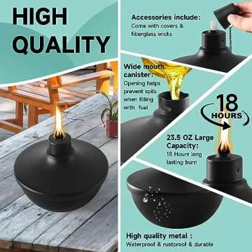 ZSPENG Table Top Citronella Torches 2 Pack
