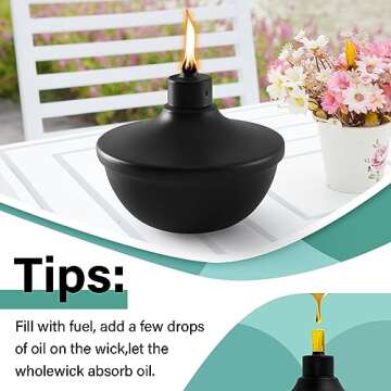 ZSPENG Table Top Citronella Torches 2 Pack