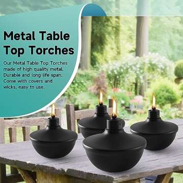 ZSPENG Table Top Citronella Torches 2 Pack