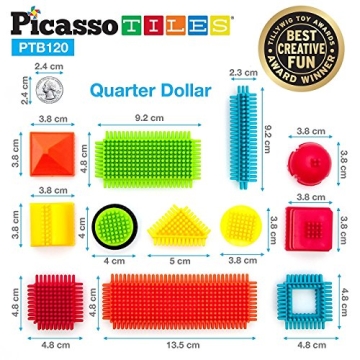 PicassoTiles Hedgehog Blocks STEAM Toy for Kids Age 3+