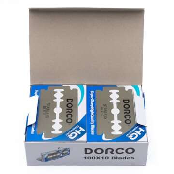 Dorco ST300 Platinum Double Edge Razor Blades | 1000 Blades | Premium Quality for Smooth, Precise Shaving | Durable and Long-Lasting | Ideal for All Safety Razors
