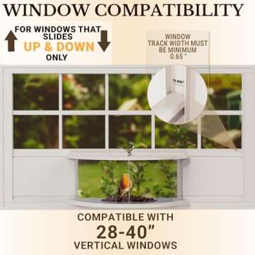 Amaprime Window Bird Feeder 180° for Ultimate Wild Bird Watching, Clear View Bird Feeder, Indoor Bird Feeders, Best Gift to Enhance Your Home/Office with Nature's Beauty by (PVC)
