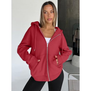 Trendy Queen Women's Zip Up Hoodie for Winter Fashion
