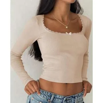 Stylish NODHUT Cropped Long Sleeve Top for Women
