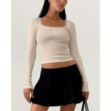 Stylish NODHUT Cropped Long Sleeve Top for Women