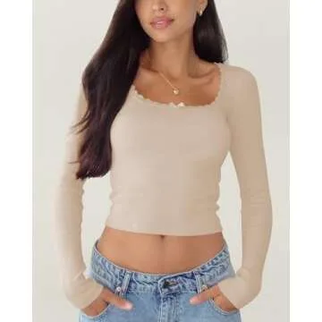 Stylish NODHUT Cropped Long Sleeve Top for Women