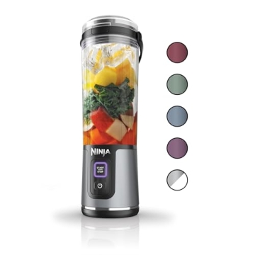 Ninja BC151BK Blast Portable Blender, Cordless, 18oz. Vessel, Personal Blender-for Shakes & Smoothie...