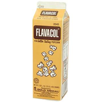 35oz Carton of Flavacol with 10oz Stainless Steel Shaker