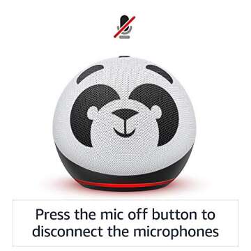 Echo Dot (4th Gen, 2020 release) Kids | Designed for kids, with parental controls | Panda