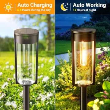 LETMY Solar Pathway Lights - Elegant Outdoor Illumination