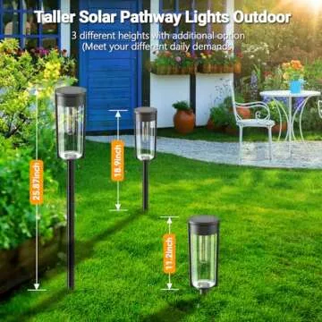 LETMY Solar Pathway Lights - Elegant Outdoor Illumination