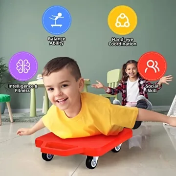 Colorful 4 Pack Kids Scooter Board for Active Play