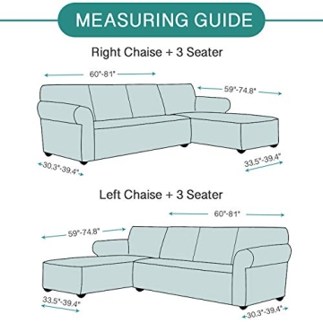 Elegant Rose Home Fashion L Shaped Couch Cover Set