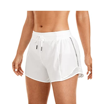 CRZ YOGA Women's 4" Athletic Running Shorts with Pocket