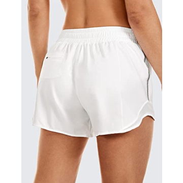CRZ YOGA Women's 4" Athletic Running Shorts with Pocket