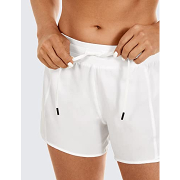 CRZ YOGA Women's 4" Athletic Running Shorts with Pocket