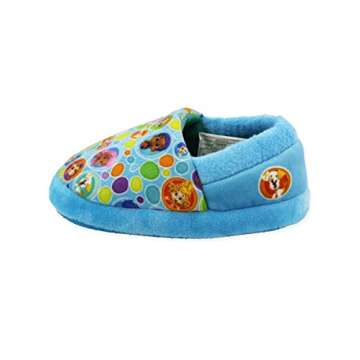 Bubble Guppies Toddler Boys Girls Plush A-Line Slippers (5-6 M US Toddler, Blue)