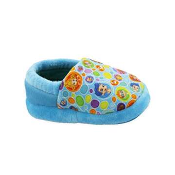 Bubble Guppies Toddler Boys Girls Plush A-Line Slippers (5-6 M US Toddler, Blue)