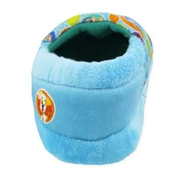 Bubble Guppies Toddler Boys Girls Plush A-Line Slippers (5-6 M US Toddler, Blue)