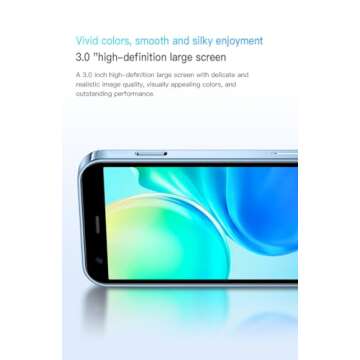 Yoidesu XS15 Smartphone, 3in Super Small Cell Phone, Dual SIM 2GB 16GB ROM for Android 8.1 Ultra Thin Mobile Phone, 1000mAh The World's Smallest Backup