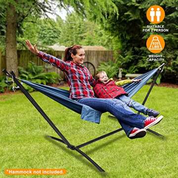 SUPER DEAL Portable 9FT Hammock Stand with Adjustable Design