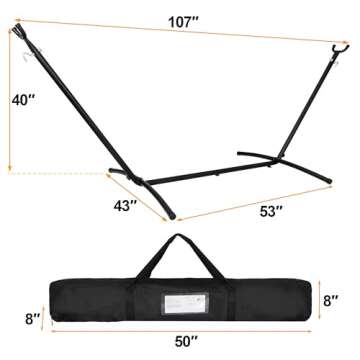 Durable SUPER DEAL Portable 9FT Hammock Stand