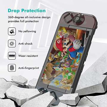 Durable Nintendo Switch Case with Screen Protector & Grip