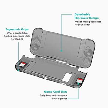 Durable Nintendo Switch Case with Screen Protector & Grip