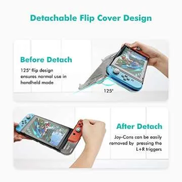 Durable Nintendo Switch Case with Screen Protector & Grip