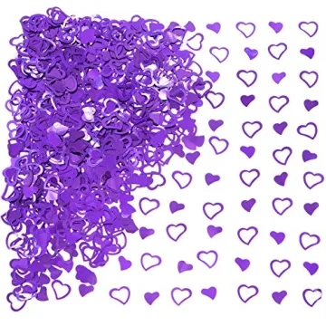 Purple Heart Confetti for Wedding and Valentine Parties