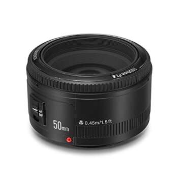 YONGNUO YN50mm F1.8 Lens Large Aperture Auto Focus Lens Compatible with Canon EF Mount EOS Camera