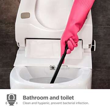 IUCGE Flexible Rubber Cleaning Gloves - 2 Pairs