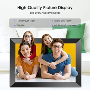BIGASUO 14.1 Inch Digital Picture Frame with WiFi