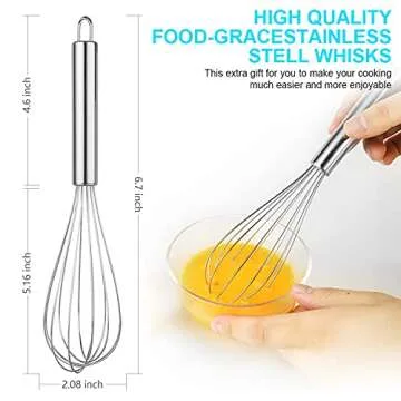 Uppetly Rice Airtight Dry Food Storage Containers, BPA Free Plastic Storage Bin Dispenser with Pourable Spout, Measuring cup for Cereal, Flour and Baking Supplies, Include a Stainless Steel Whisk