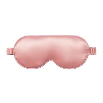 slip Rose Contour Sleep Mask | Pure Silk, 100% Mulberry Silk | Contoured Design for Optimal Light Blocking & Comfort | Soft, Gentle on Skin, Adjustable Strap for Perfect Fit | Ideal for Restful Sleep
